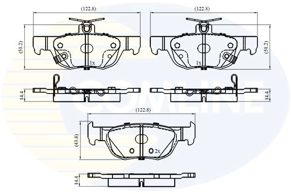 Тормозные колодки дисковые, комплект COMLINE 1439892933 4A5H CHI CBP32857