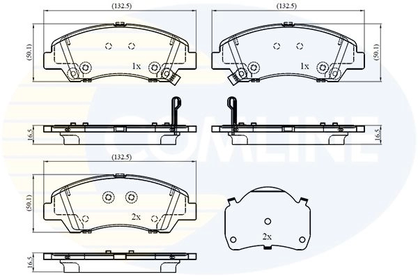 Тормозные колодки дисковые, комплект COMLINE 1439892937 5I2U HN4 CBP32866 изображение 0