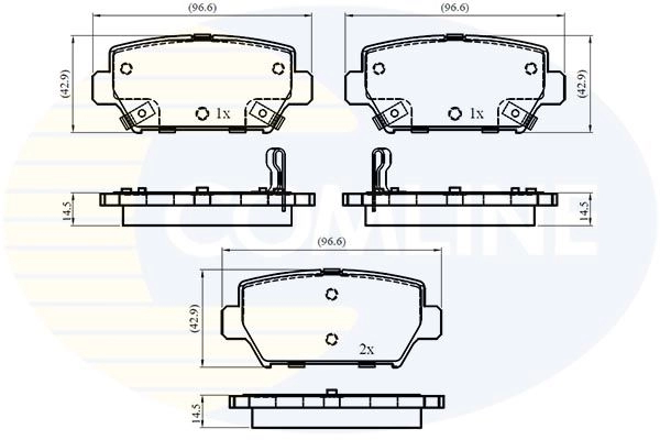 Тормозные колодки дисковые, комплект COMLINE 1439892939 CBP33004 3MAS 33O изображение 0