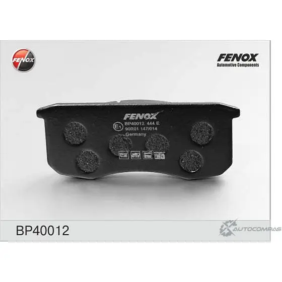 Колодки тормозные дисковые FENOX BP40012 R7D25 1422983097 E QOJF изображение 0