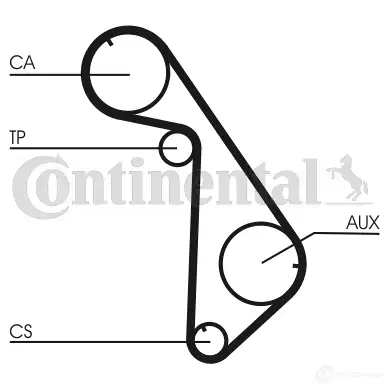 Ремень ГРМ CONTITECH ct825 HTDA 1172 9,525M 19 CT 825 378440 - Изображение 1