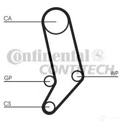 Комплект ремня ГРМ CONTITECH CT 939 378681 CT 939 K4 ct939k4 - Изображение 1
