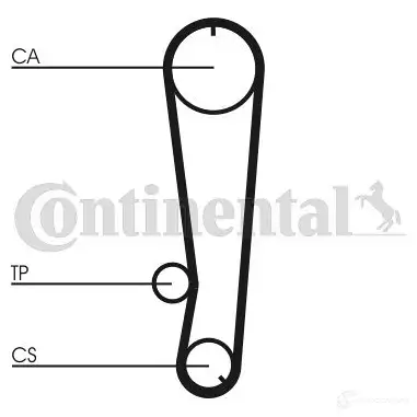 Комплект ремня грм с водяным насосом CONTITECH 377634 CT 1015 CT 1015 K2 ct1015wp1 изображение 1