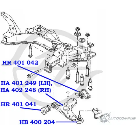 Рычаг передней подвески, нижний, левый HANSE FPS53 5 XKEIR HA 401 249 1422498146 изображение 1