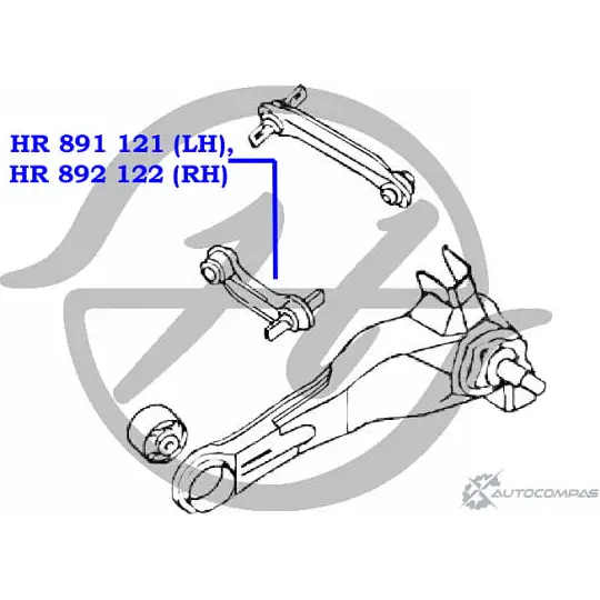 Рычаг задней подвески, поперечный, левый HANSE HA 891 121 1422497904 6QE9ACF YX KUZ изображение 1