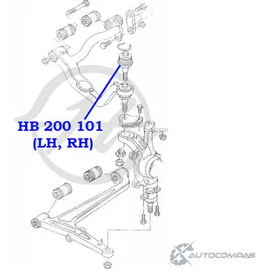Шаровая опора верхнего рычага передней подвески HANSE 1U64IX 1422498280 HB 200 101 4 RMB33 изображение 1
