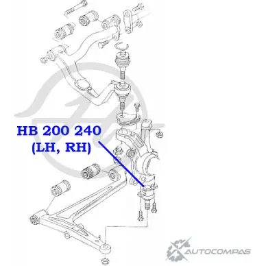 Шаровая опора нижнего рычага передней подвески HANSE 1422498288 G1IR7 HB 200 240 R5A PL изображение 1