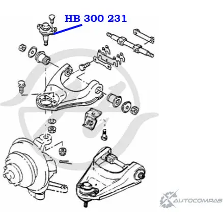 Шаровая опора верхнего рычага передней подвески HANSE HB 300 231 CUE PEMF UWRKYWP 1422498298 изображение 1