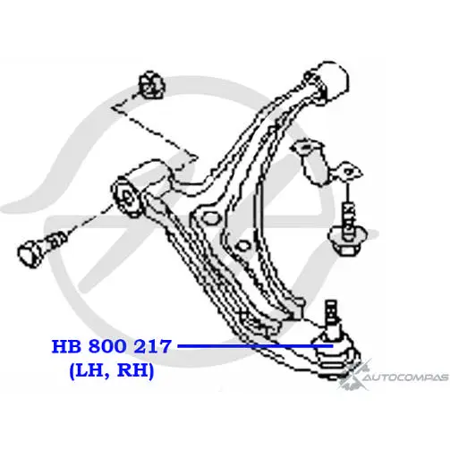 Шаровая опора нижнего рычага передней подвески HANSE HB 800 217 C OE5KX DBTEO5 1422498333 изображение 1