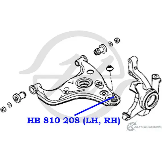 Шаровая опора нижнего рычага передней подвески HANSE LPXNE5 HB 810 208 1422498337 D8 EXT изображение 1
