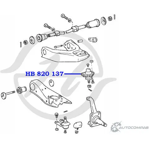 Шаровая опора верхнего рычага передней подвески HANSE 1422498346 HB 820 137 7V097H 7 TWYHZ изображение 1