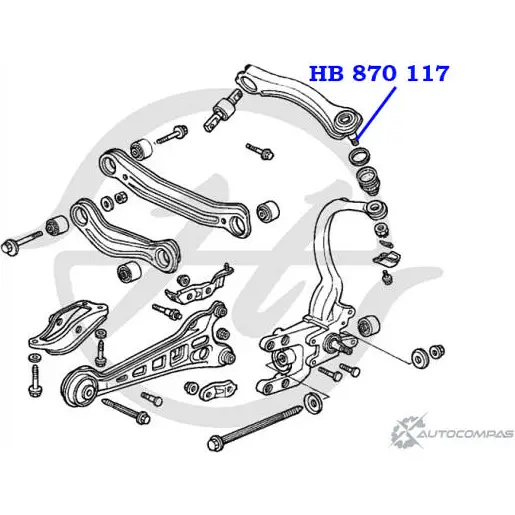 Шаровая опора верхнего рычага задней подвески HANSE IF3 HVXG HB 870 117 1422498371 U0DRA изображение 1