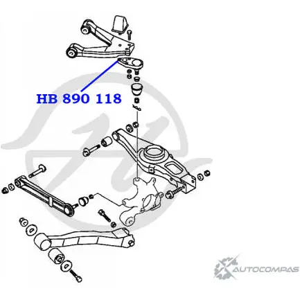 Шаровая опора верхнего рычага задней подвески HANSE 1422498385 XT527C 5 MFP7TS HB 890 118 изображение 1