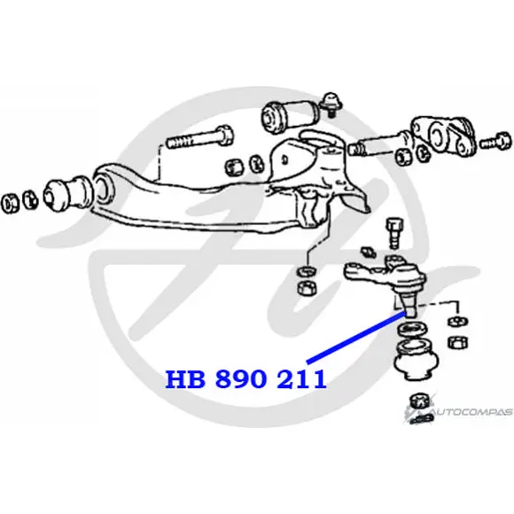 Шаровая опора нижнего рычага передней подвески HANSE HB 890 211 546E7R6 1422498386 GGZV T изображение 1