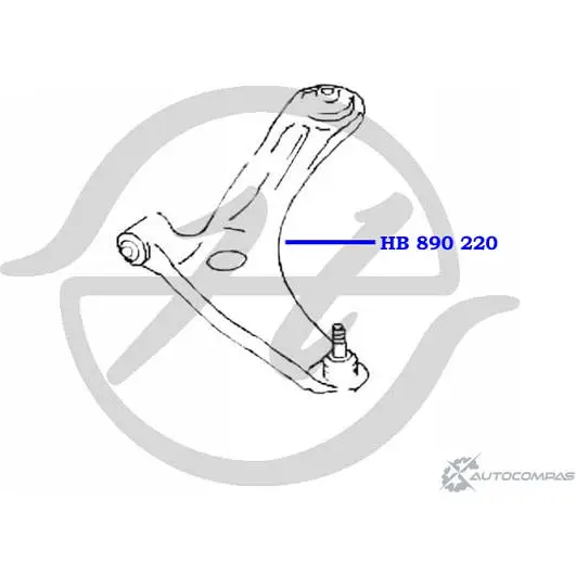 Шаровая опора нижнего рычага передней подвески HANSE DAP7QE HB 890 220 1422496572 6QPM WV изображение 1