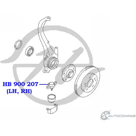 Шаровая опора нижнего рычага передней подвески HANSE HB 900 207 SCBRG7 6 1422497981 5JHCR изображение 1