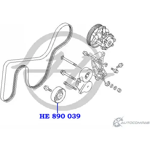 Ролик направляющий приводного ремня HANSE DM8M B F89D3 1422499670 HE 890 039 изображение 1