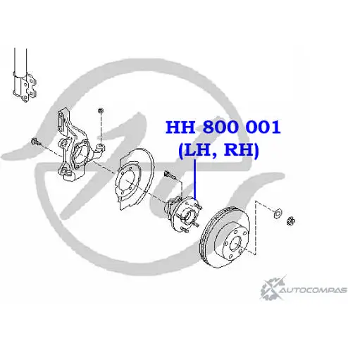 Ступица переднего колеса,с подшипником HANSE VUFJ 5 1422499607 XTY7VTI HH 800 001 изображение 1