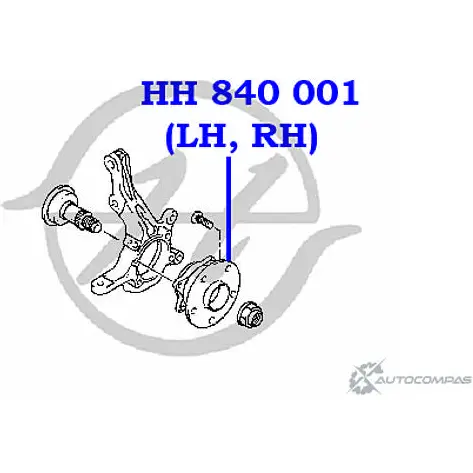 Ступица переднего и заднего колеса,с подшипником HANSE C0CKZ SY62 5X 1422499609 HH 840 001 изображение 1