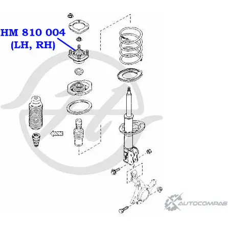 Опора амортизатора передней подвески HANSE 1422499529 HM 810 004 LO13YX Y6AAV 8 изображение 1