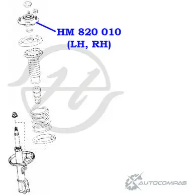 Опора амортизатора передней подвески HANSE IPAKGJZ 1422499533 OHBUR SD HM 820 010 изображение 1
