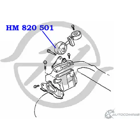Подушка двигателя, опора, правая HANSE HM 820 501 1422499554 DTKOIY AWNET I изображение 1