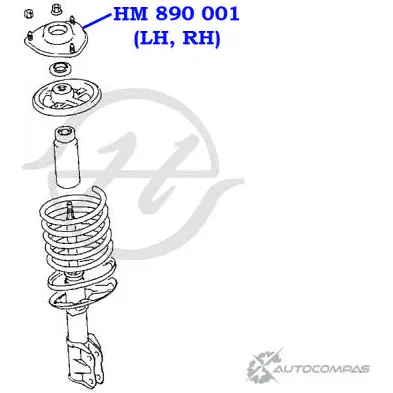 Опора амортизатора передней подвески HANSE HM 890 001 CS 6VI6F 1422499540 DGV3K изображение 1