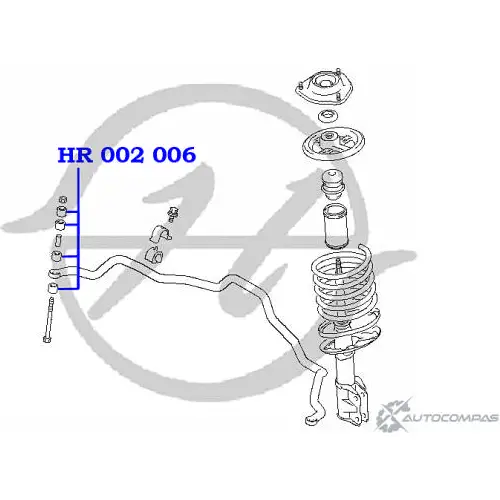 Втулка тяги стабилизатора передней подвески, унив., d=10 HANSE IL1UND HR 002 006 1422496580 8 H7T5 изображение 1