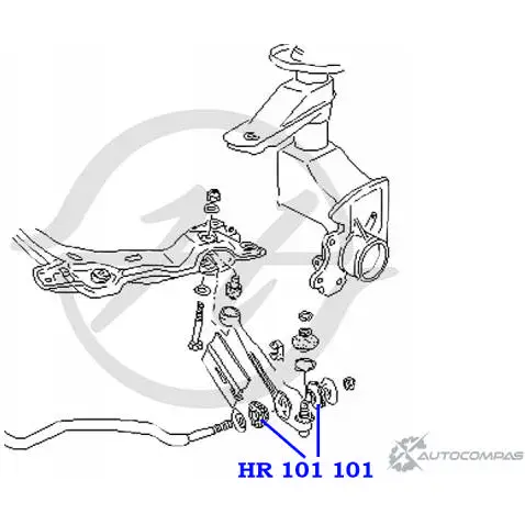 Сайлентблок поперечного нижнего рычага передней подвески, наружный HANSE GYGHV8 HR 101 101 1422499061 RCJ WEKQ изображение 1