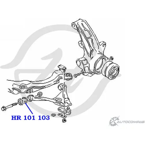 Сайлентблок нижнего рычага передней подвески, передний HANSE HR 101 103 UB EJ4 JHFXRR 1422499064 изображение 1