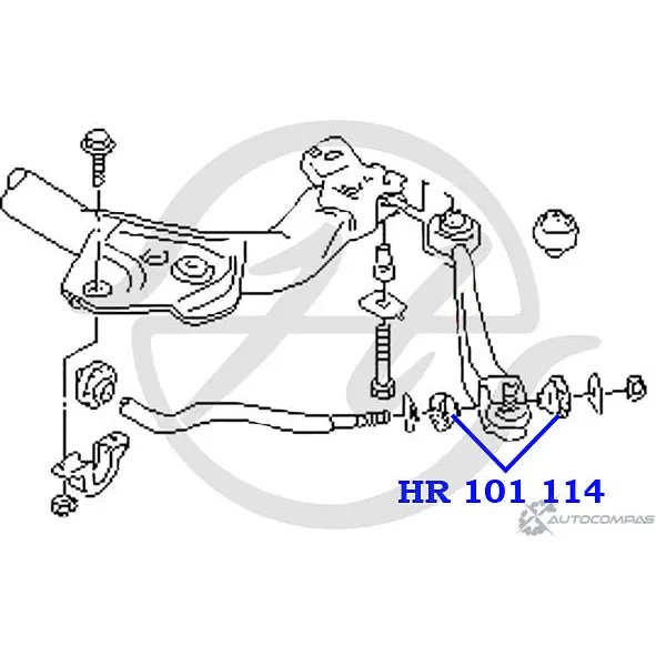 Сайлентблок рычага передней подвески, наружный HANSE 1422499071 1QKUL HR 101 114 ZA84 YL изображение 1