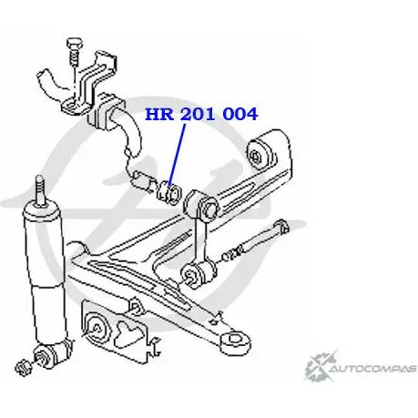 Втулка тяги стабилизатора передней подвески, верхняя HANSE HR 201 004 0UN3 0 1422496634 9S8GOX изображение 1