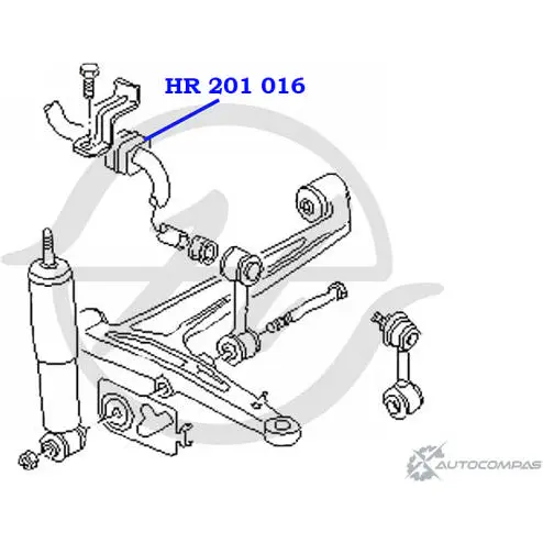 Втулка стабилизатора передней подвески, внутренняя HANSE 1422499093 DA25 PI5 2SGKUP HR 201 016 изображение 1
