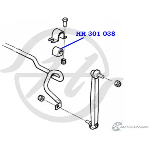 Втулка стабилизатора передней подвески, внутренняя HANSE HR 301 038 1422499136 W2UK N W5XXG изображение 1