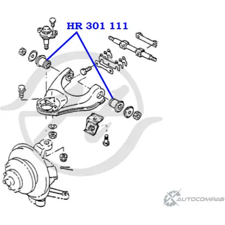 Сайлентблок верхнего рычага передней подвески HANSE 1422499143 HR 301 111 PT0 PM QP35T изображение 1