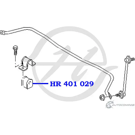 Втулка стабилизатора передней и задней подвесок, внтуренняя HANSE HR 401 029 1422499164 S9IDK GK 8GF04M6 изображение 1