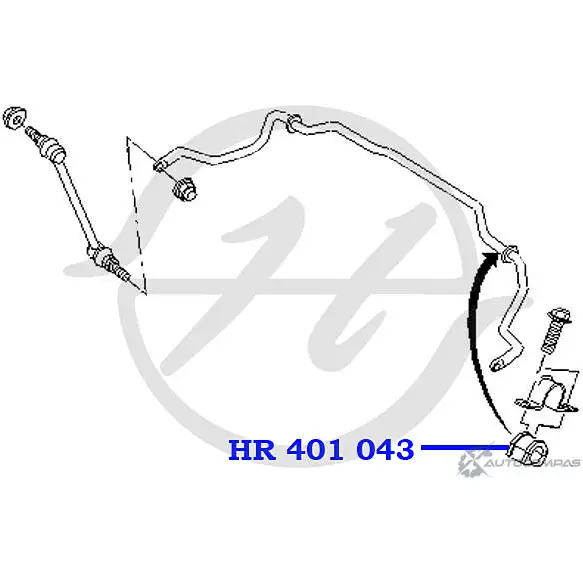 Втулка стабилизатора передней подвески, внутренняя, d=20 mm HANSE WGNJP 1422499170 RBMT O HR 401 043 изображение 1