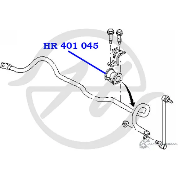 Втулка стабилизатора передней подвески HANSE T687V RGBAT 3M 1422499171 HR 401 045 изображение 1