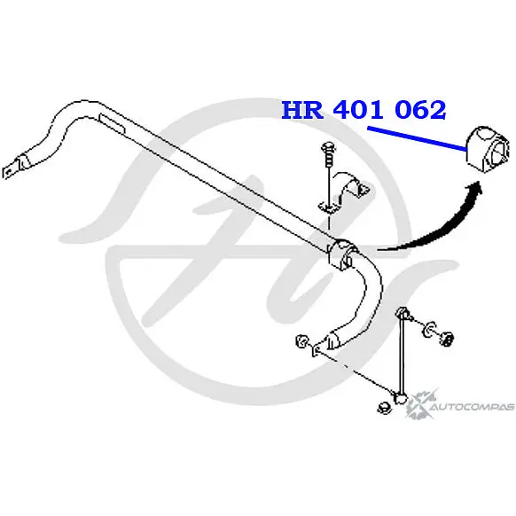 Втулка стабилизатора передней подвески, внутренняя HANSE 0BP0R 1422499180 HR 401 062 CG 30P изображение 1