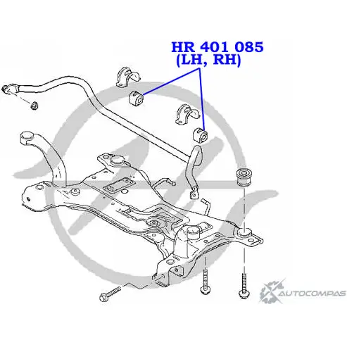 Втулка стабилизатора передней подвески, внутренняя HANSE 1422499601 HR 401 085 PTQPH4 EEK3 YDK изображение 1