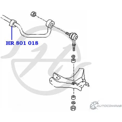 Втулка стабилизатора передней подвески, внутренняя HANSE G080E B VBDC3V0 HR 801 018 1422497966 изображение 1