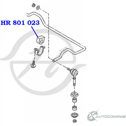 Втулка стабилизатора передней подвески, внутренняя HANSE 157FAN 1422499300 HR 801 023 RHKL7 1 изображение 1