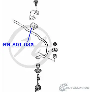 Втулка стабилизатора передней подвески, внутренняя HANSE 9HW0Q 1422499304 YQ 20C HR 801 035 изображение 1