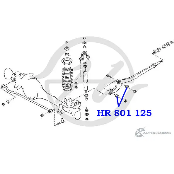 Сайлентблок продольного рычага передней подвески, передний HANSE HR 801 125 2FBTJ 1422499319 27 HVBO изображение 1