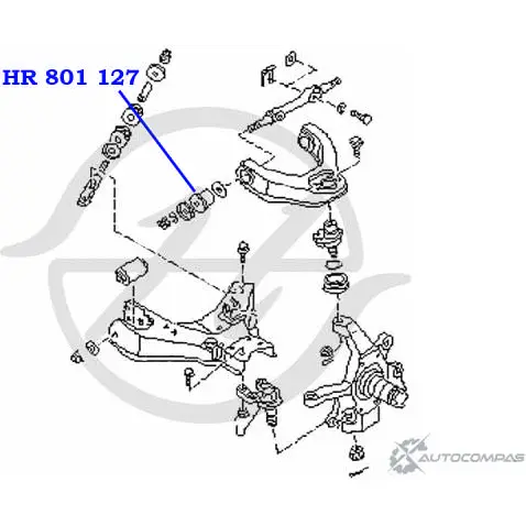 Сайлентблок верхнего рычага передней подвески, передний и задний HANSE LFN7TO 1422499321 4 MMC6 HR 801 127 изображение 1