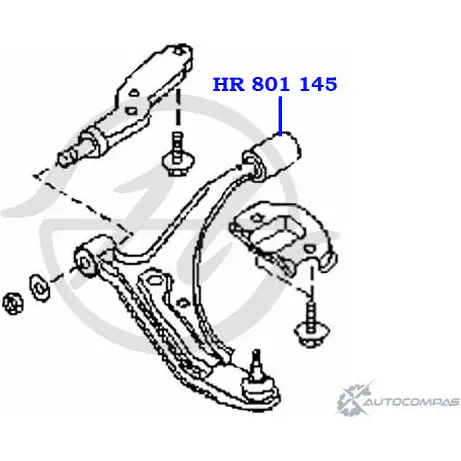 Сайлентблок верхнего поперечного рычага передней подвески, большой (задний) HANSE 1422499323 M5VLJ HR 801 145 WL9 FWU изображение 1