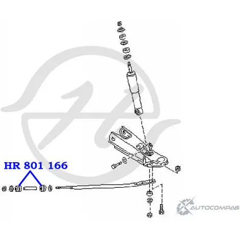 Сайлентблок реактивной тяги передней подвески HANSE HR 801 166 1422499325 291 GBF4 M0NWC изображение 1