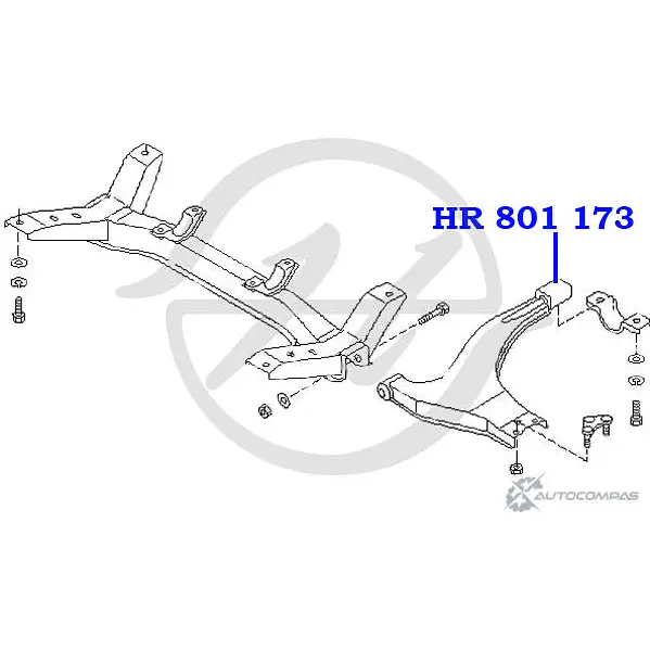 Сайлентблок нижнего рычага передней подвески, задний HANSE 5F19ZE HR 801 173 QQ HSX 1422496656 изображение 1