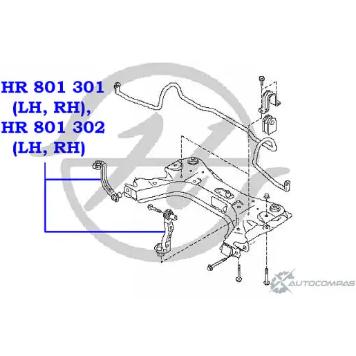 Сайлентблок тяги передней подвески, большой HANSE 1422496584 HR 801 301 REPSM5 OXZ2D C изображение 1
