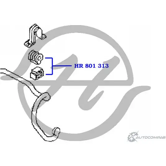 Втулка стабилизатора передней подвески HANSE 319BSB0 1422497931 HR 801 313 VB6 XOU изображение 1